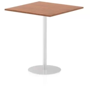 Italia Poseur Table Square 1000/1000 Top 1145 High Walnut