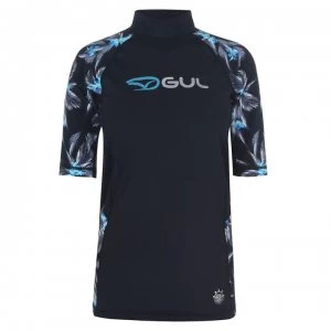 Gul Short Sleeve Rash Vest Ladies - Black