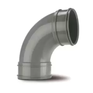 Polypipe Solvent Soil 92.5" Bend Double Socket Solvent Grey 110mm Swb22Sg