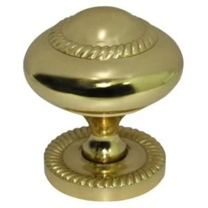 BQ Brass Effect Round Furniture Knob L42mm Pack of 1