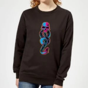 Harry Potter Dark Mark Neon Womens Sweatshirt - Black - 5XL