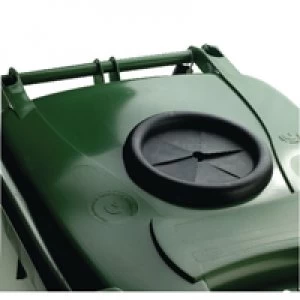 Slingsby Wheelie Bin 360L With Bottle Bank Aperture and Lid Lock Green 377877