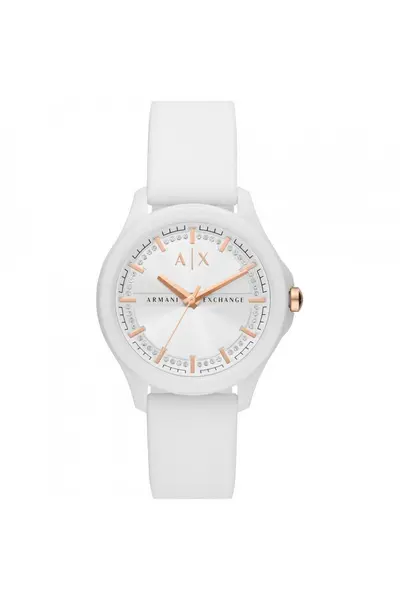 Armani Exchange Nylon Fashion Analogue Quartz Watch - Ax5268 White