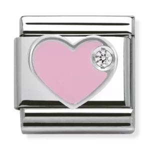 Nomination CLASSIC Silvershine Pink Love Heart Charm 330305/02