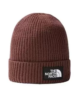 The North Face The North Face Tnf Logo Box Cuffed Beanie, Brown, Women