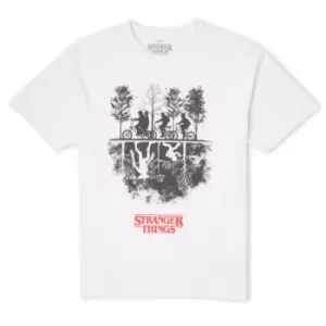 Stranger Things Upside Down Mens T-Shirt - White - S