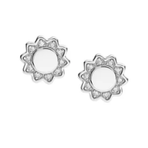 Fossil Elliott You Are My Sunshine Silver-Tone Sterling Silver Stud Earrings