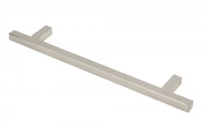 Wickes Square T Bar Door Handle - Satin Nickel 160mm Pack of 2