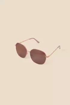 Enamel Rim Metal Frame Sunglasses