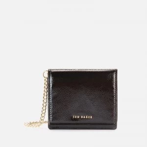 Ted Baker Womens Adeley Crinkle Patent Mini Purse On A Chain - Black