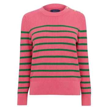 Gant Striped Rib Knit Jumper - Pink