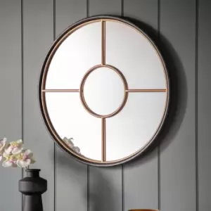 Rath Round Mirror 80cm Gold Effect