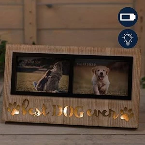 6" x 4" - Best of Breed Double Photo Frame - Dog