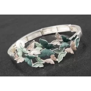 Sage Tones Butterfly Cluster Bracelet