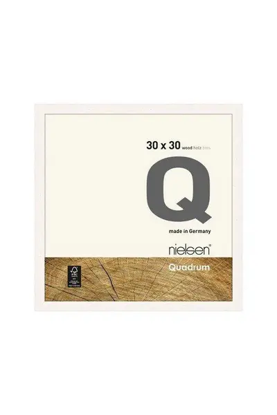 Nielsen Quadrum 30 x 30cm Wooden Picture Frame With Protective Glass Front White