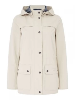 Barbour Hooded Waterproof Barometer Coat Off White