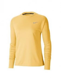 Nike Running Pacer Long Sleeve Top - Topaz Gold