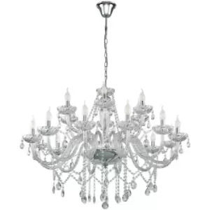 Netlighting Basilano 18 Lamp Multi Arm Chandeliers Chrome - EG39103