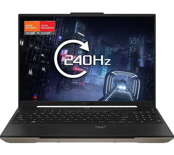 Currys Electronics > Computers > Laptops ASUS TUF Gaming A16 Advantage Edition 16" Gaming Laptop - AMD Ryzen 9, RX 7600S, 1TB SSD, Silver/Grey 10259