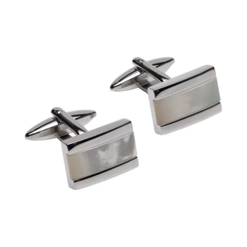 Unique & Co. Stainless Steel Cufflinks with MOP Inlay