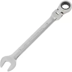 Metric Combination Ratchet Spanner, Flexible Head, 17mm