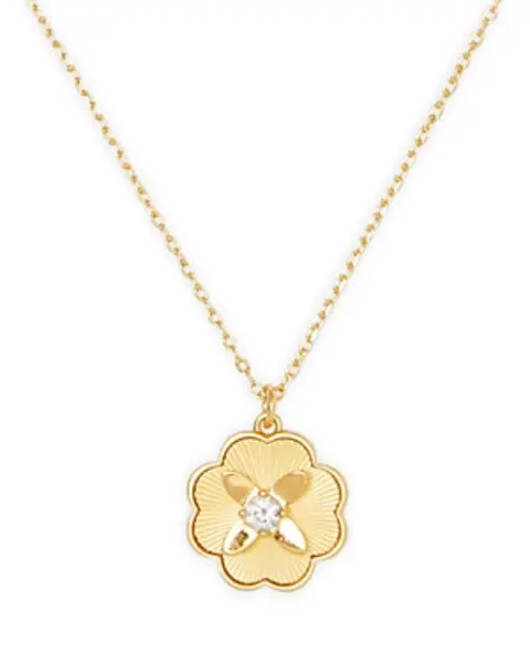 kate spade new york Heritage Bloom Pendant Necklace, 16