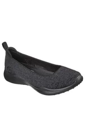 Skechers Microburst 2.0 Circular Knit Skimmer Ballerinas, Black, Size 8, Women