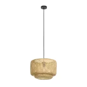 Eglo Woven Wood Pendant Light