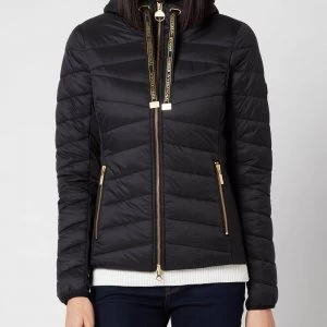 Barbour International Womens Grid Quilt Jacket - Black - UK 14