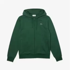 Lacoste Zip Basic Fleece Hoodie - Green