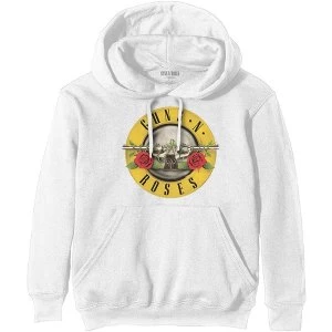 Guns N' Roses - Classic Logo Unisex X-Large Hoodie - White