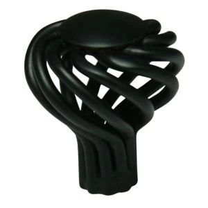 Cooke Lewis Black Matt Caged Cabinet knob Pack of 1