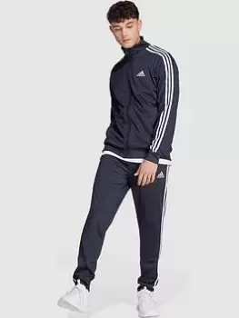 adidas Sportswear Basic 3-stripes Tricot Tracksuit, Navy Size M Men