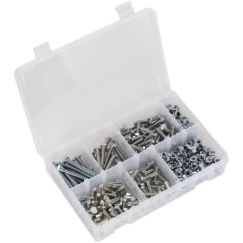 Sealey High Tensile Set Screw, Nut and Washer Assortment M6 Pack of 408