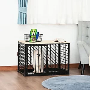 PawHut Heavy Duty Steel Dog Crate Medium 76 x 48 x 53 cm