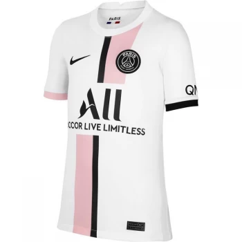 Nike Paris Saint Germain Away Shirt 2021 2022 Junior - White