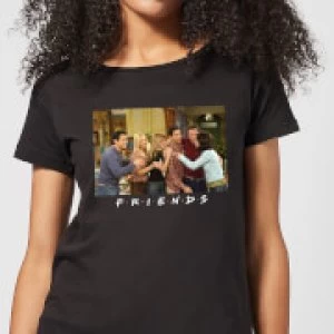 Friends Cast Shot Womens T-Shirt - Black - XL