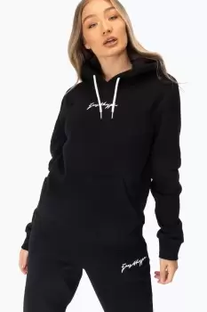 HYPE BLACK SCRIBBLE LOGO WOmens PULLOVER HOODIE