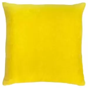 Furn Tanda Velvet Square Cushion Cover (One Size) (Lemon Yellow/Lilac)