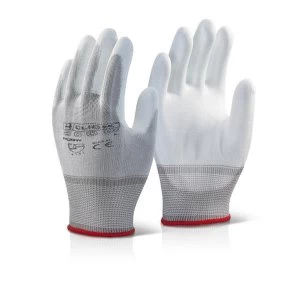 Click2000 Pu Coated Gloves White S Ref PUGWS Pack 100 Up to 3 Day