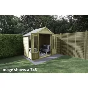 Forest Garden Oakley 8 x 10ft Overlap Apex Summerhouse with Base & Assembly