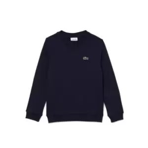 Lacoste Basic Fleece Crew Neck Jumper Juniors - Blue