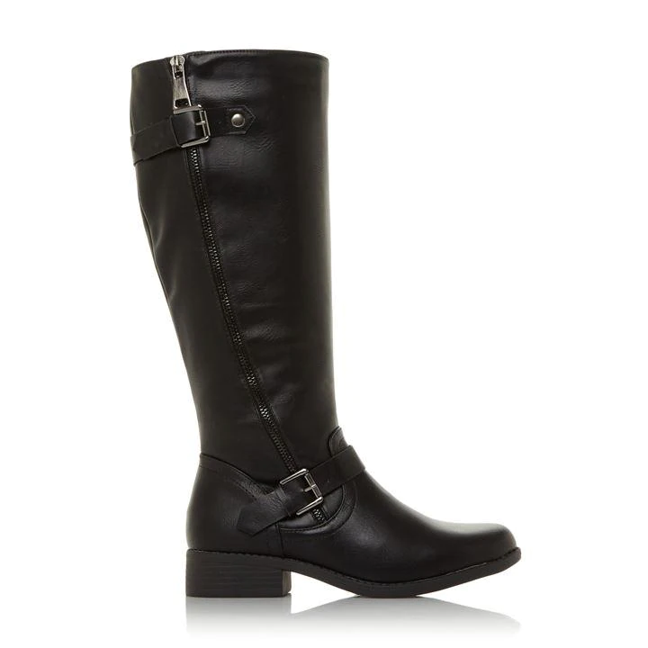 Roberto Vianni Black 'Tappy' Block Heel Calf Boots - 3