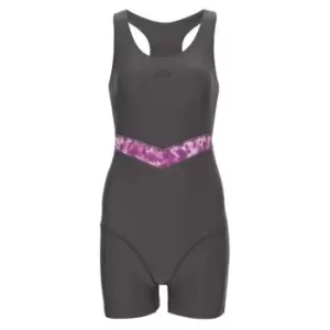 Slazenger Splice Boyleg Swimsuit Womens - Grey