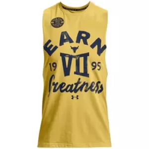 Under Armour Project Rock Earn Tank Top Mens - Yellow