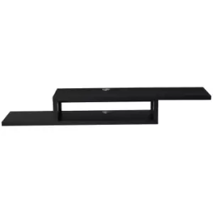 Homcom Wall Mounted Media Console Floating TV Stand Shelf Black