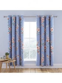 Catherine Lansfield Catherine Lansfield Canterbury Blackout Eyelet Curtains - Blue