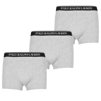 Polo Ralph Lauren 3 Pack Logo Trunks - Heather Grey