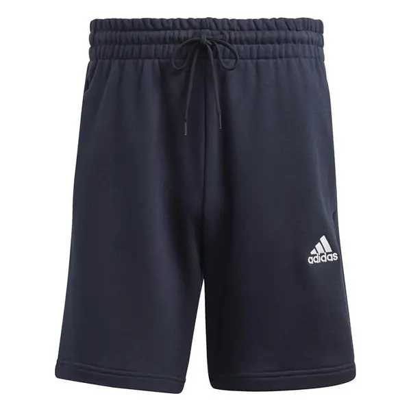 adidas Essentials 3 Stripe Fleece Shorts Mens - Blue L