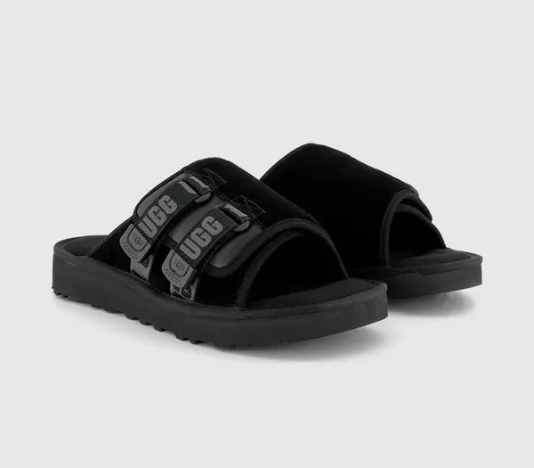 UGG Womens Goldencoast Strap Slides Black, 8